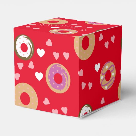Donuts Valentijnsdag Harten Rood Roze Bedankdoosjes (Achterkant)