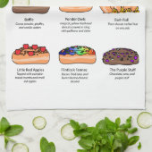 Donuts van AI Weirdness - Kitchen Towel Theedoek (Gevouwen)