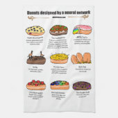 Donuts van AI Weirdness - Kitchen Towel Theedoek (Verticaal)