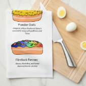 Donuts van AI Weirdness - Kitchen Towel Theedoek (Quarter Fold)
