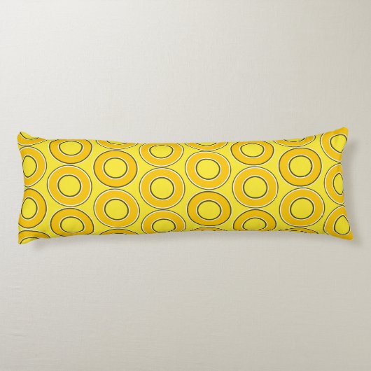 Donuts van Butterscotch Retro Lichaamskussen (Achterkant)