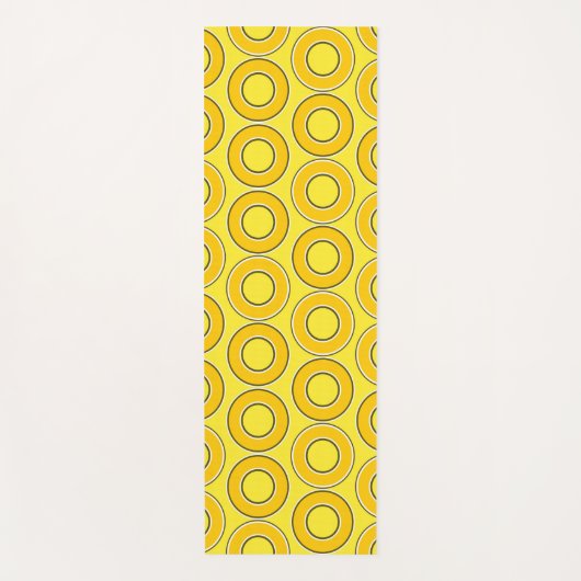 Donuts van Butterscotch Retro Yogamat (Voorkant)