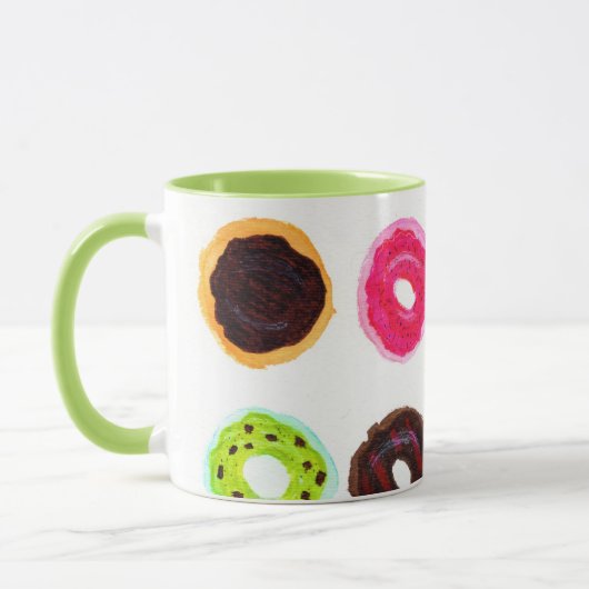 Donuts van de tientallen mok (Links)