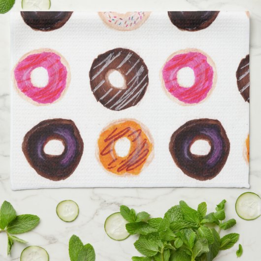 Donuts van de tientallen theedoek (Gevouwen)