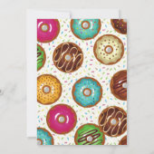 Donuts Verjaardagsfeest Dank Je Kaart (Achterkant)