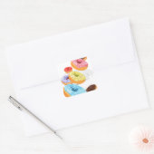 Donuts Vierkante Sticker (Envelop)