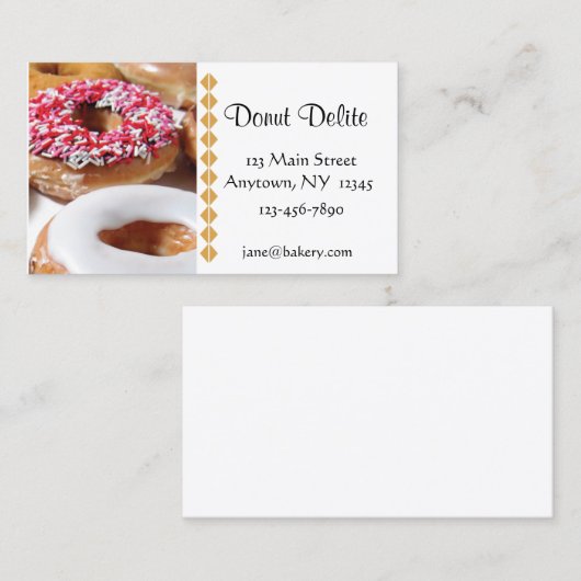 Donuts Visitekaartje (Voorkant / Achterkant)
