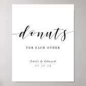Donuts voor Elkaar Trouwtafel Bord Poster (Voorkant)