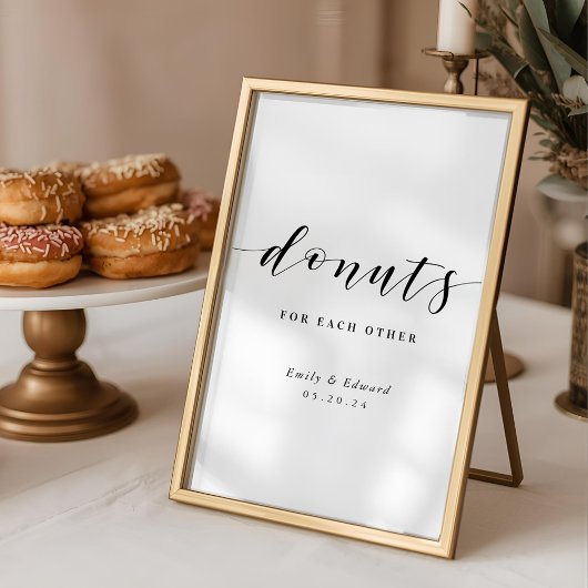 Donuts voor Elkaar Trouwtafel Bord Poster