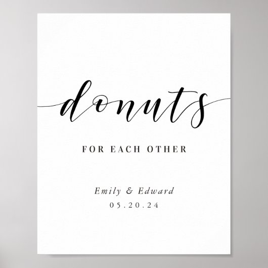 Donuts voor Elke Andere Bruiloft Dessert Tafelteke Poster (Voorkant)