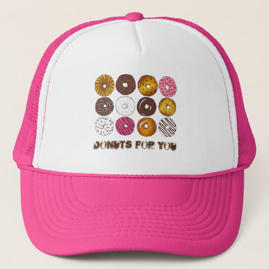 Donuts voor u Valentijnsdag donut donut Trucker Pet (Voorkant)