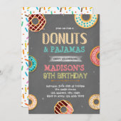 Donuts vrijgezellenfeest verjaarfeest kaart (Voorkant / Achterkant)