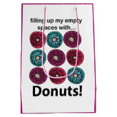 Donuts vullen mijn lege ruimtes met donuts medium cadeauzakje (Achterkant)