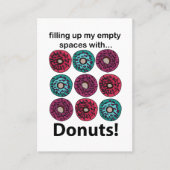 Donuts vullen mijn lege ruimtes met donuts visitekaartje (Voorkant)