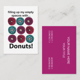 Donuts vullen mijn lege ruimtes met donuts visitekaartje