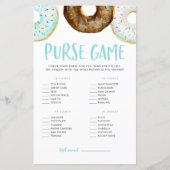 Donuts wat er in je paarse Baby shower game zit (Voorkant)