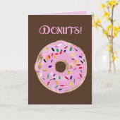 DONUTS! Wenskaart Kaart (Gele Bloem)