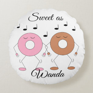 Donuts White dansen Rond Kussen