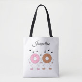 Donuts White dansen Tote Bag (Voorkant)