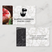 Donuts | Wit Goud Marmer | Mengkom Visitekaartje (Voorkant / Achterkant)