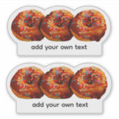 Donuts With Sprinkles Add Your Own Text Custom  Sticker (Voorkant)