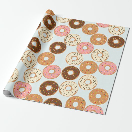 Donuts Wrapping Paper Cadeaupapier (Uitgerold)