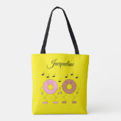 Donuts Yellow Canvas tas (Achterkant)