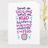 Donuts zijn heerlijk kaart (Gele Bloem)
