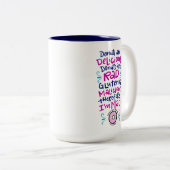 Donuts zijn heerlijk tweekleurige koffiemok (Voorkant rechts)