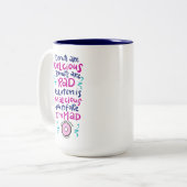 Donuts zijn heerlijk tweekleurige koffiemok (Voorkant links)