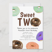 Donuts Zoete Tweede 2e Verjaardag Kaart (Voorkant)