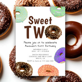 Donuts Zoete Tweede 2e Verjaardag Kaart