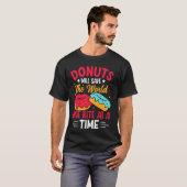 Donuts zullen de wereld een hap per keer redden t-shirt (Voorkant volledig)