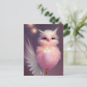 Donzig Roze Baby Vogel Briefkaart (Staand voorkant)