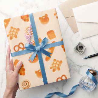 Donzige bakkerij brood variëteit Japanse stijl sna Cadeaupapier