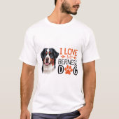donzige bernese berghond t-shirt (Voorkant)