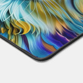 donzige blauwe tijgerkat bureaumat (Hoek)