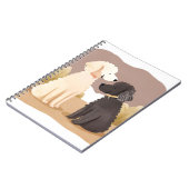 donzige honden | Pet Waterverf schilderij Notitieboek (Linkerzijde)