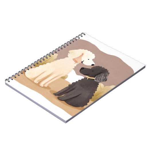 donzige honden | Pet Waterverf schilderij Notitieboek (Linkerzijde)