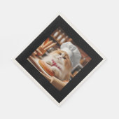 donzige kat die brood bakt servet (Hoek)