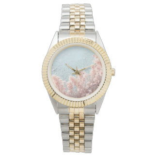 donzige kleine bloemen pols horloge