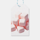 donzige roze marshmallows cadeaulabel (Achterkant)
