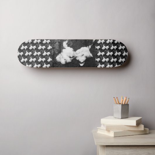 donzige skateboard (Muurkunst (Horizontaal))