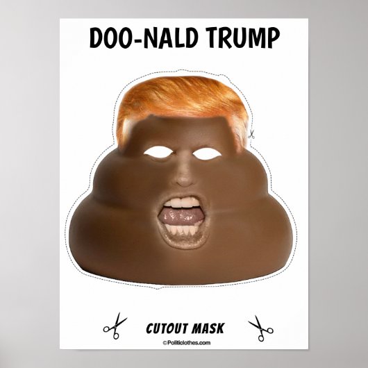 Doo-nald Trump Halloween Masker Poster (Voorkant)