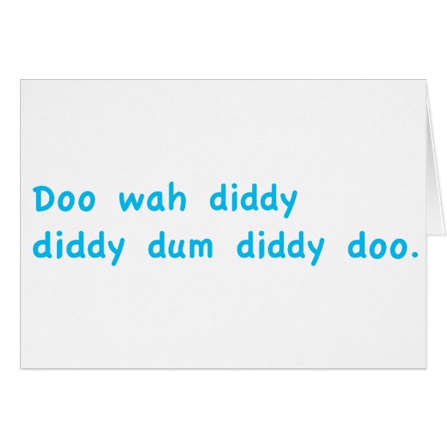 Doo Wah Diddy (Voorkant Horizontaal)