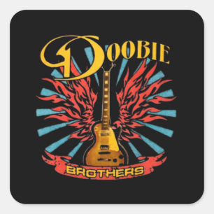 DOOBIE BROTHERS, DE DOOBIE BROTHERS, DOOBIE, BROT VIERKANTE STICKER
