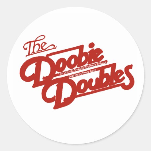 Doobie Dubbele Tafels Ronde Sticker (Voorkant)