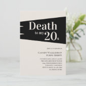 Dood aan 20s 30e verjaardag kaart (Staand voorkant)