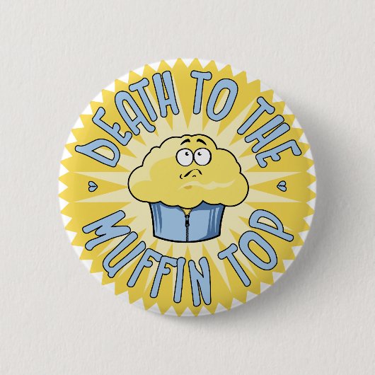 Dood aan de Muffin top Ronde Button 5,7 Cm (Voorkant)