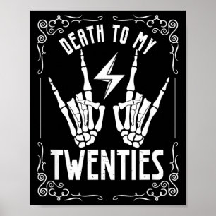 Dood aan de twintigers 20s 30e verjaardag 30 jaar poster